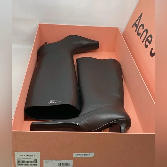 Acne Studios Bezither Leather Knee-High Boots size 37 - Picture 14 of 16